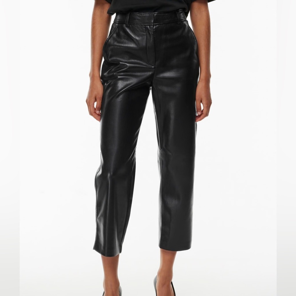 Babaton vegan leather Command Cropped Pant
